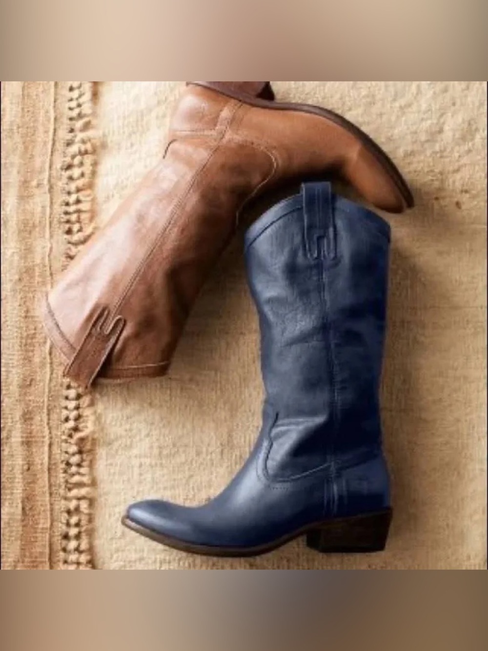 Frye Carson Pull On Women's Tall Cowgirl Leather Boots Molasses Western Vintage - Picture 16 of 16